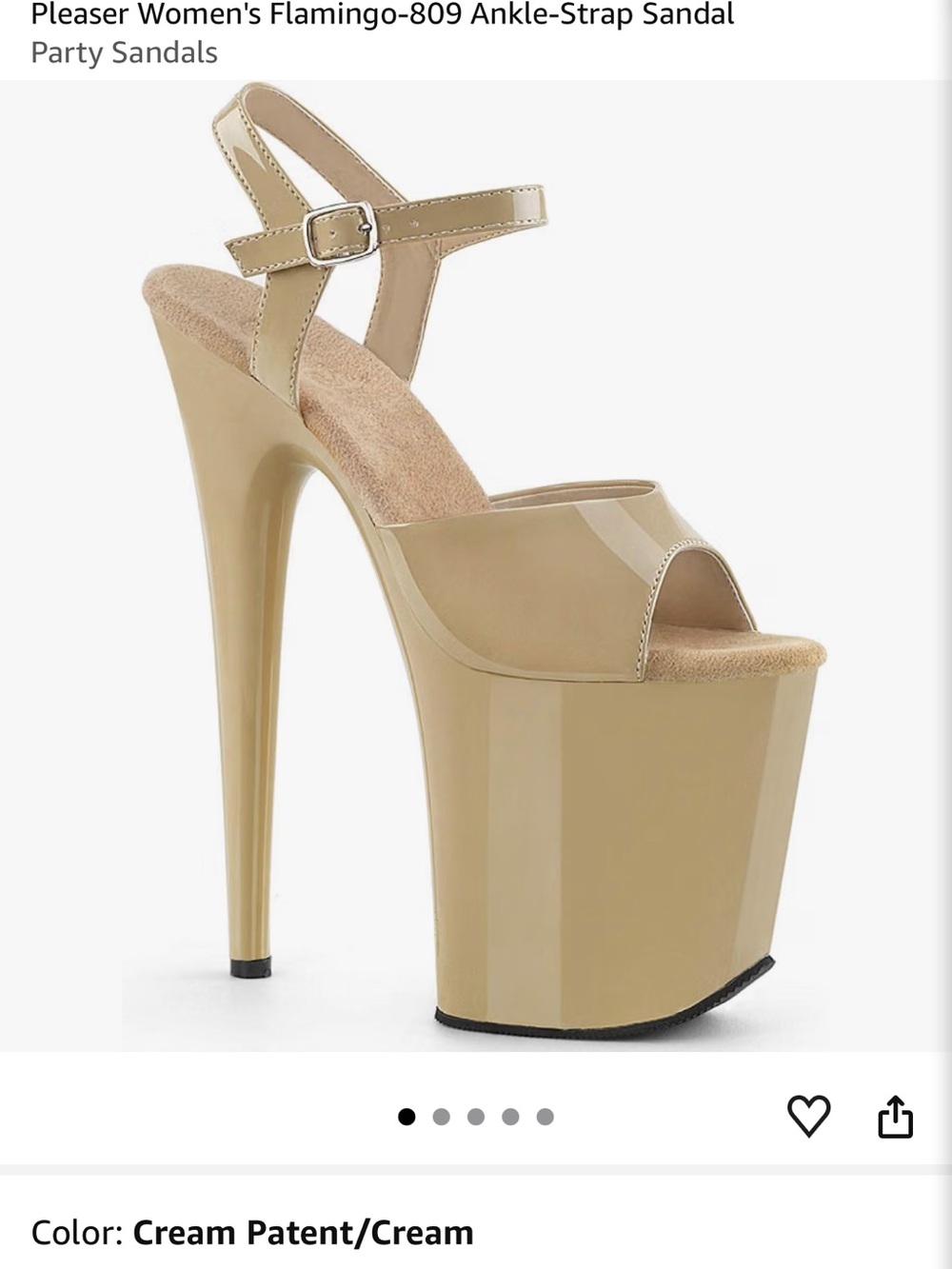 Very high platform heel size 6